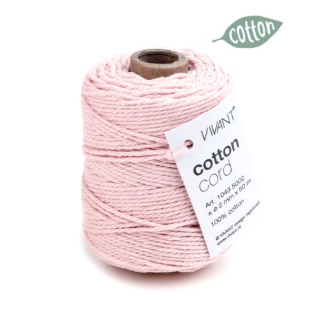 Cotton Cord 1043 50mt Ø2mm 10 Rose