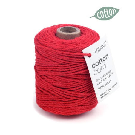 Cotton Cord 1043 50mt Ø2mm 20 Red