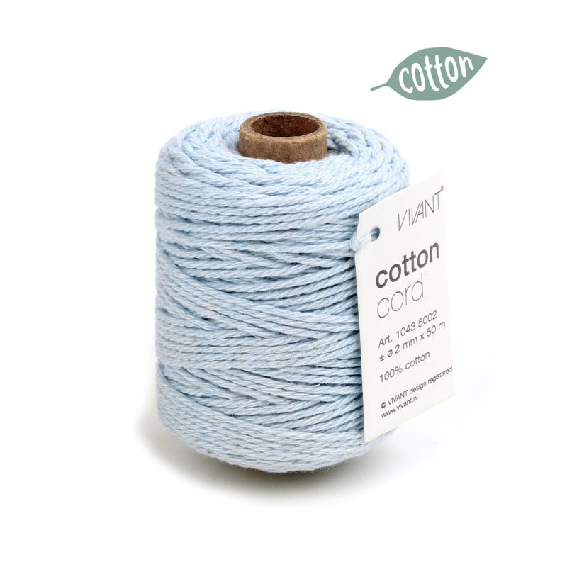 Cotton Cord 1043 50mt Ø2mm 40 Light Blue