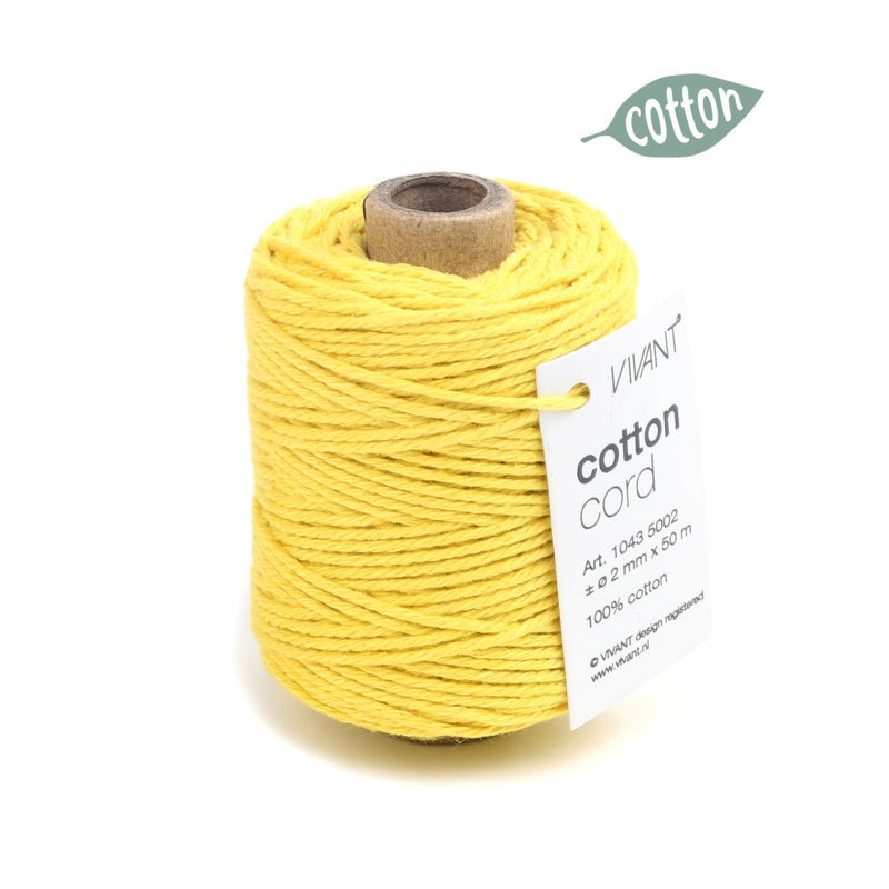 Cotton Cord 1043 50mt Ø2mm 55 Yellow