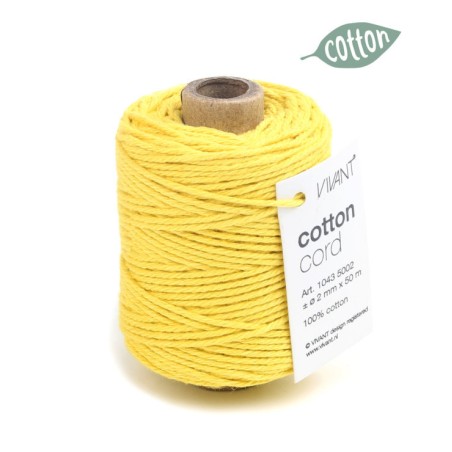 Cotton Cord 1043 50mt Ø2mm 55 Yellow