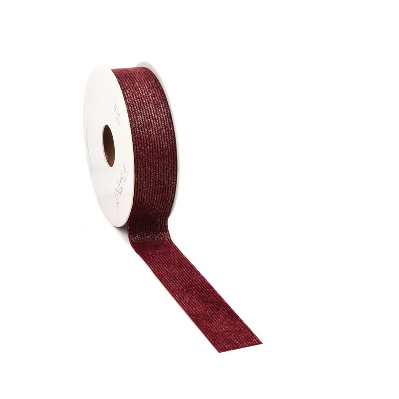 Cordoluxe Ribbon 10mtx25mm 5349 Col.25 Bordeaux