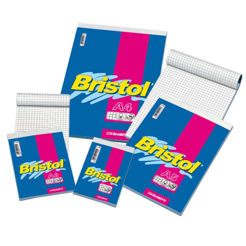 Bloc Notes Bristol A4 60fg 5mm Blasetti 10/60 Cod.1034
