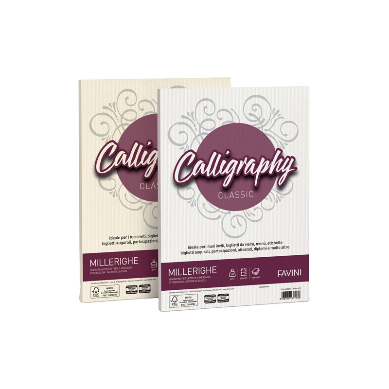 Calligraphy Millerighe 100gr 50fg Avorio 02 A69q224