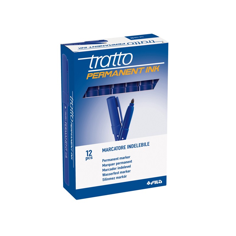 Marcatore Tratto Permanent 12pz Blu