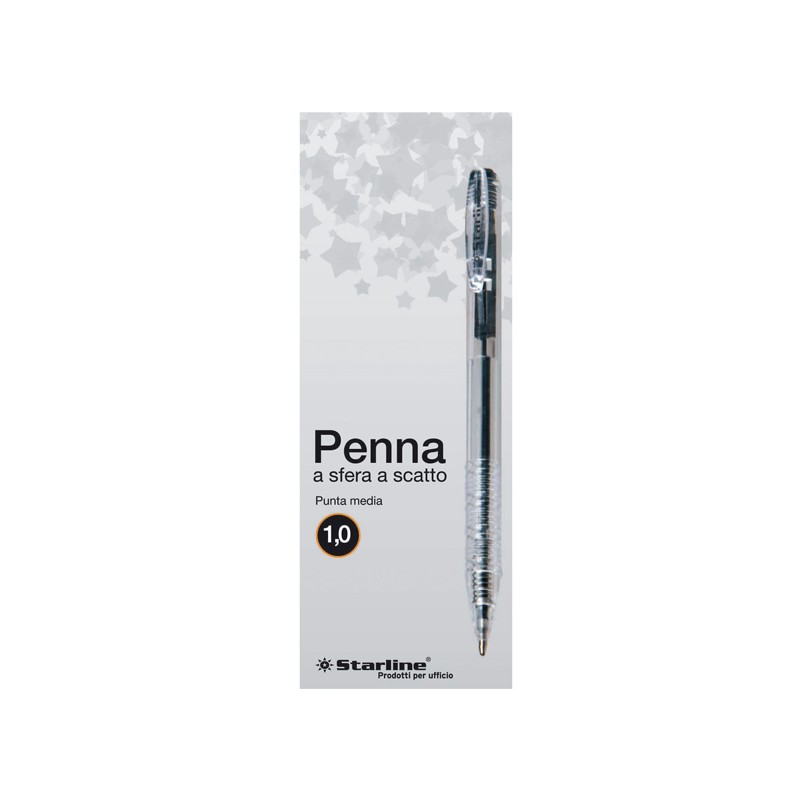 Penna Sfera Scatto Nero 20pzstarline Stl 1005