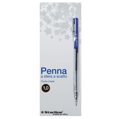 Penna Sfera Scatto Blu 20pzstarline Stl 1006