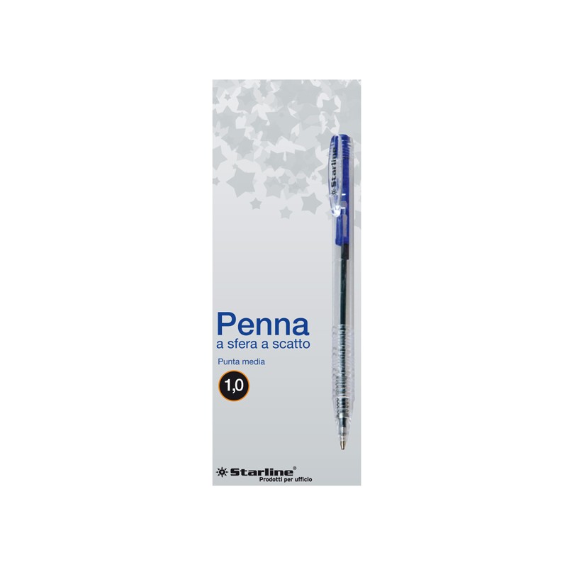 Penna Sfera Scatto Blu 20pzstarline Stl 1006