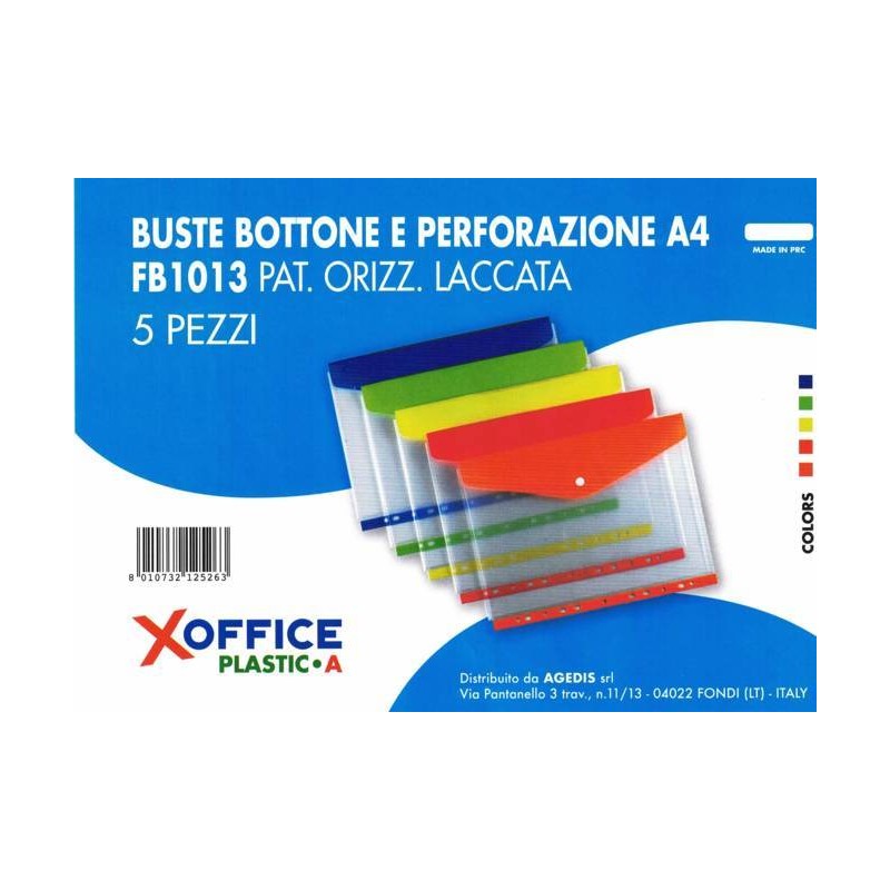 Busta Bottone E Perf.a4 Fb1013 Xoffice Patella Laccata