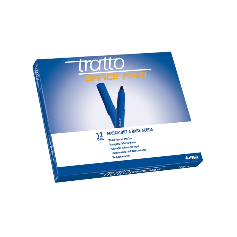 Scatola 12 Pennarelli Tratto Office Maxi Blu