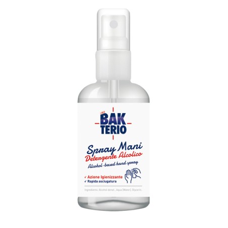 Spray Detergente Mani Alcolico 77 60ml Bakterio