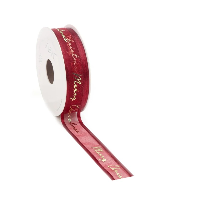 Prego Christmas Ribbon 5013 10mtx22mm Col.25 Bordeaux