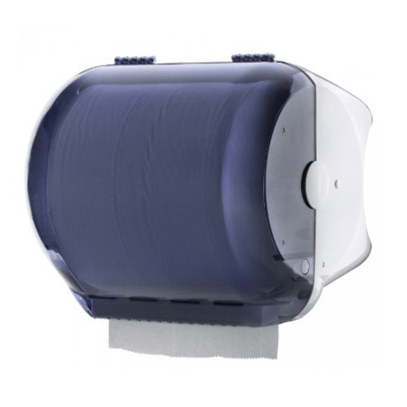 Dispenser Carenato Da Banco Wiperbox Per Bobine Asciugatutto - 34x31,5x36 Cm - Bianco/azzurro Trasparente - Mar Plast