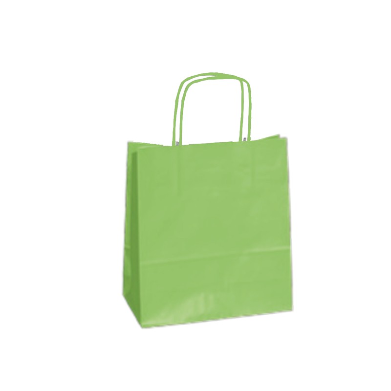 Shopper Carta Kraft 22x10x29cm Verde Acido 13922