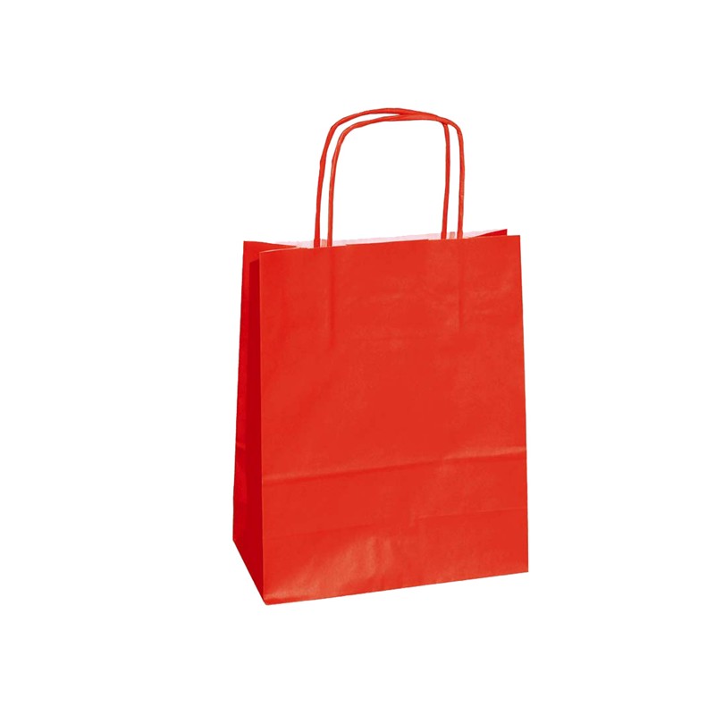 Shopper Carta Kraft 22x10x29cm Rosso 5922