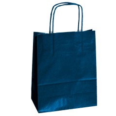 Shopper Carta Kraft 22x10x29cm Blu Elettrico 18822