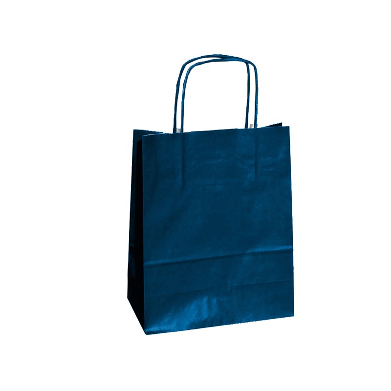 Shopper Carta Kraft 22x10x29cm Blu Elettrico 18822