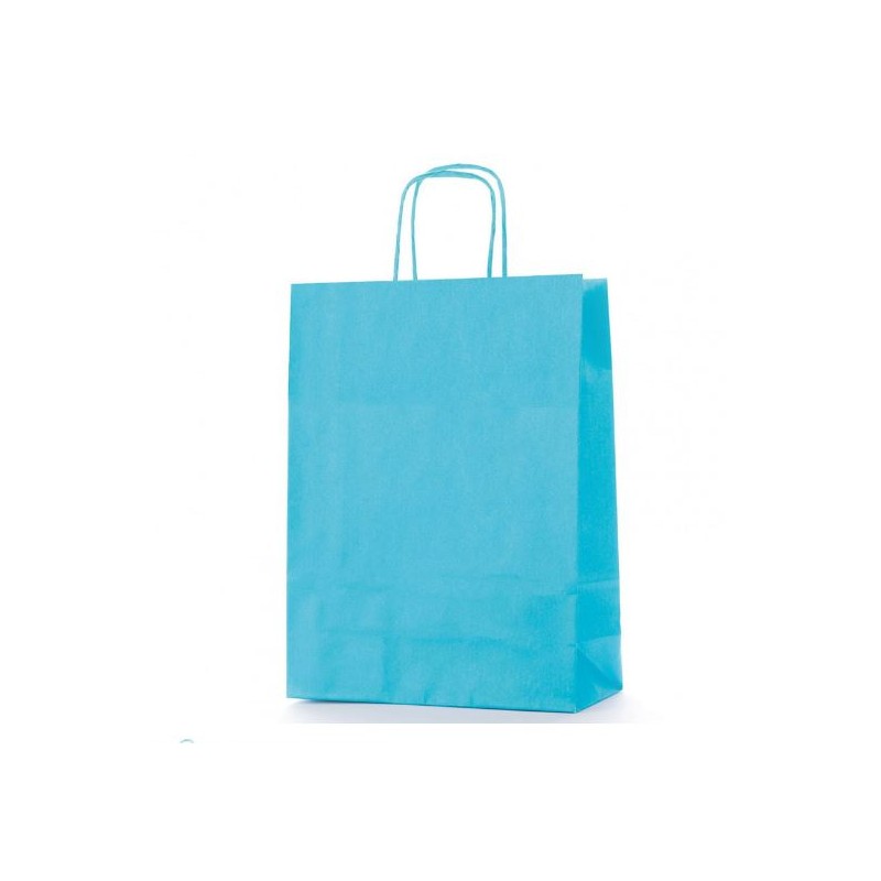 Shopper Carta Kraft 22x10x29cm Turchese 18722