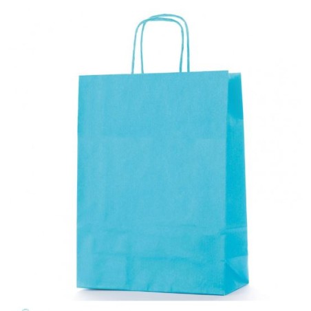 Shopper Carta Kraft 22x10x29cm Turchese 18722