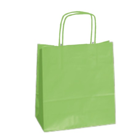 Shopper Carta Kraft 27x12x37cm Verde Acido 13927