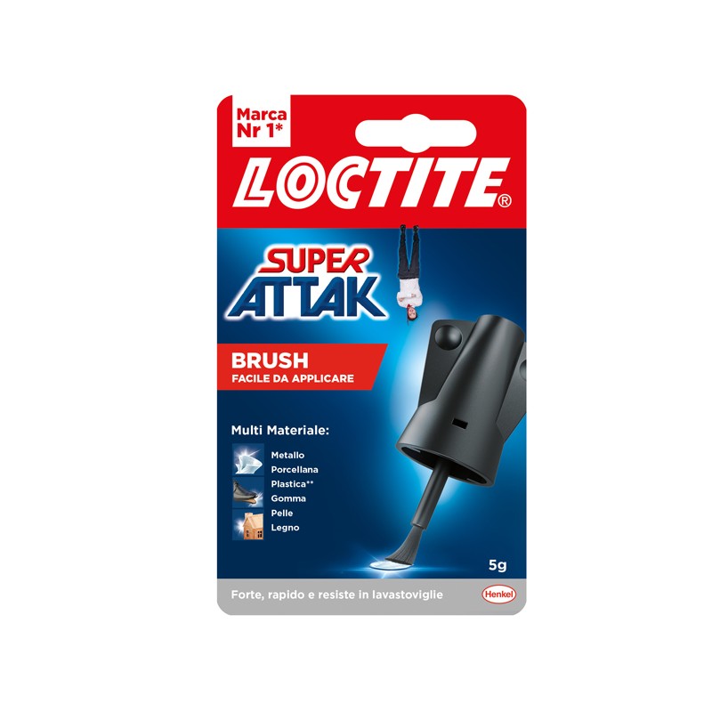 Colla Super Attak Easy Brush - 5 Gr - Trasparente - Loctite