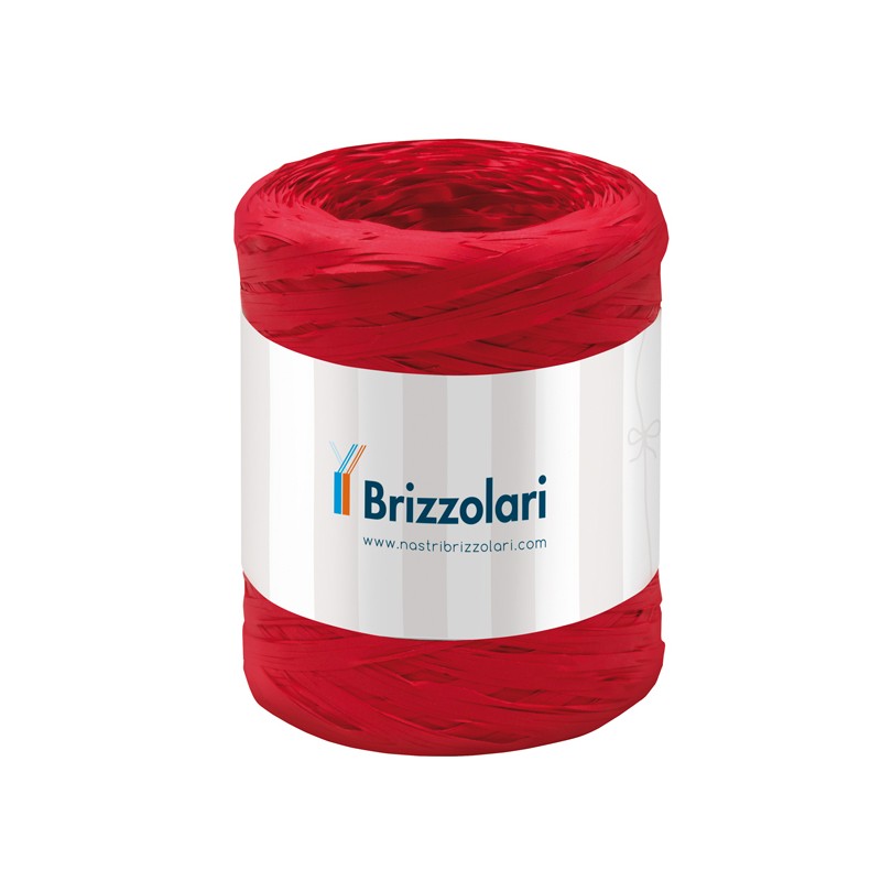 Rafia Sintetica 6802 5mmx200mt Colore Rosso 07 Brizzolari