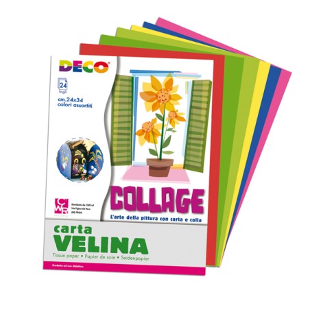 Album Di Carta Velina 24fg 24x34cm Colori Assortiti Cwr