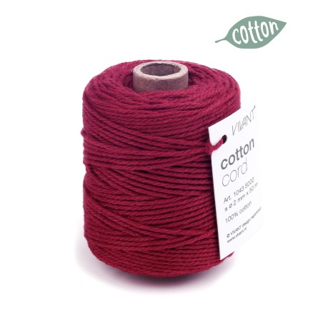 Cotton Cord 1043 50mt Ø2mm 25 Bordeaux