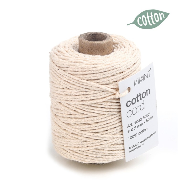 Cotton Cord 1043 50mt Ø2mm 70 Creme/ivory