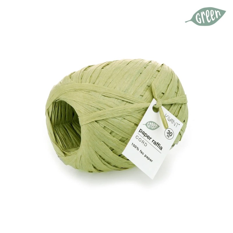 Paper Rafia 30mt X 5mm Col. 60 Verde Light Olive  0999-305