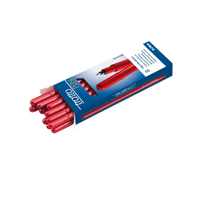 Penna Tratto Pen Fila 12pz Rosso