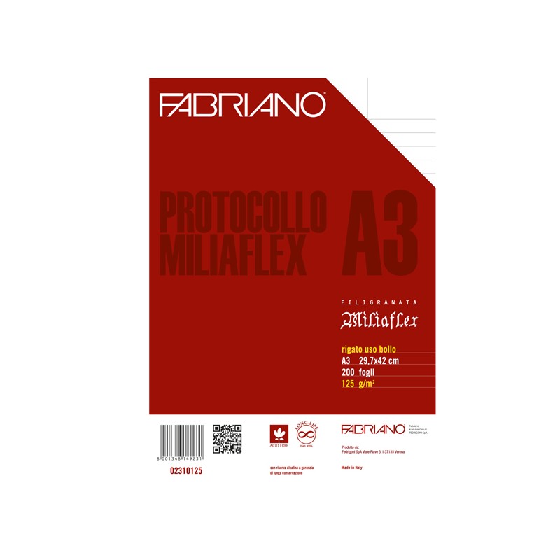 Protocollo Notarile 200 Fogli - 125gr Fabriano