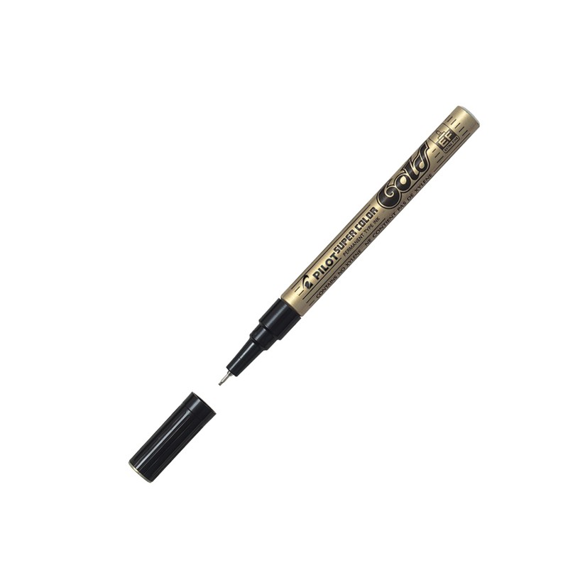 Marcatore Super Color Punta Extra Fine Vernice Gold Pilot