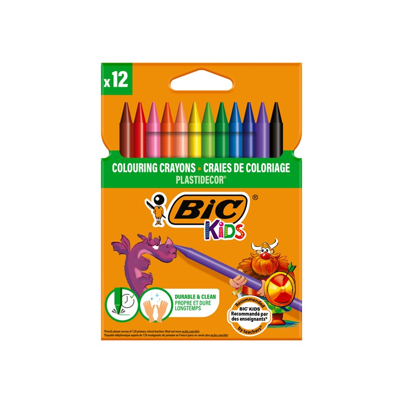 Astuccio 12 Pastelli Kids Plastidecor Bic