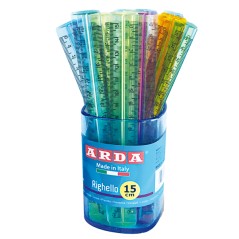 Righello 15 Cm Arda 1/50 Barattolo 282c(nel Barattolo 50pz)