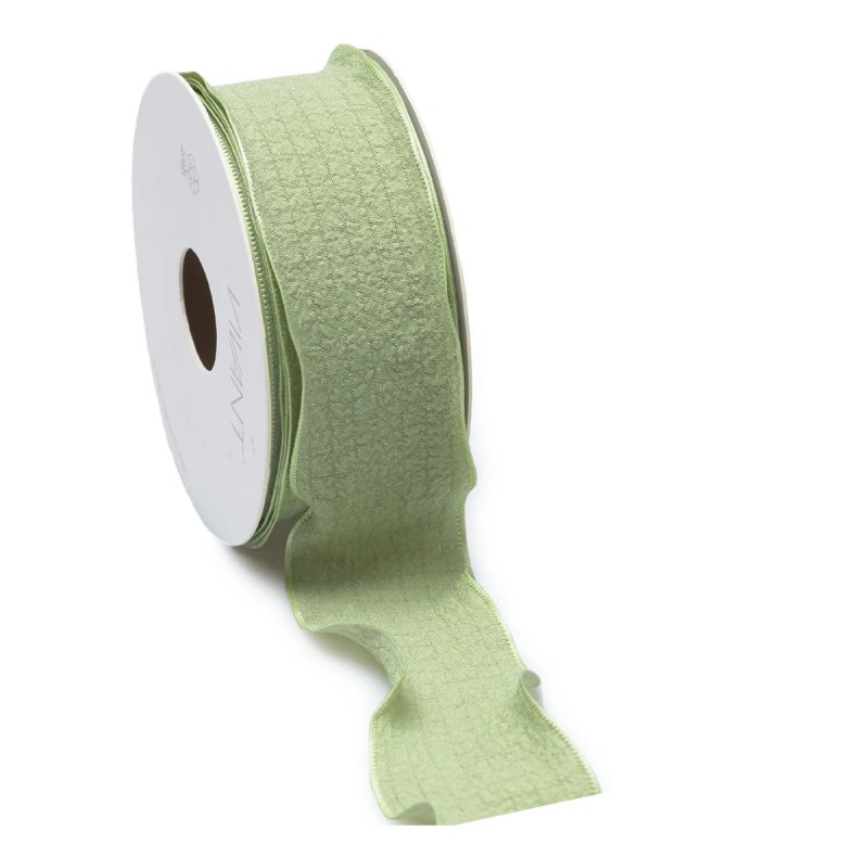 Nastro Scalloped Ribbon 10mt X 40mm Verde Sage Green 1530.1040.60