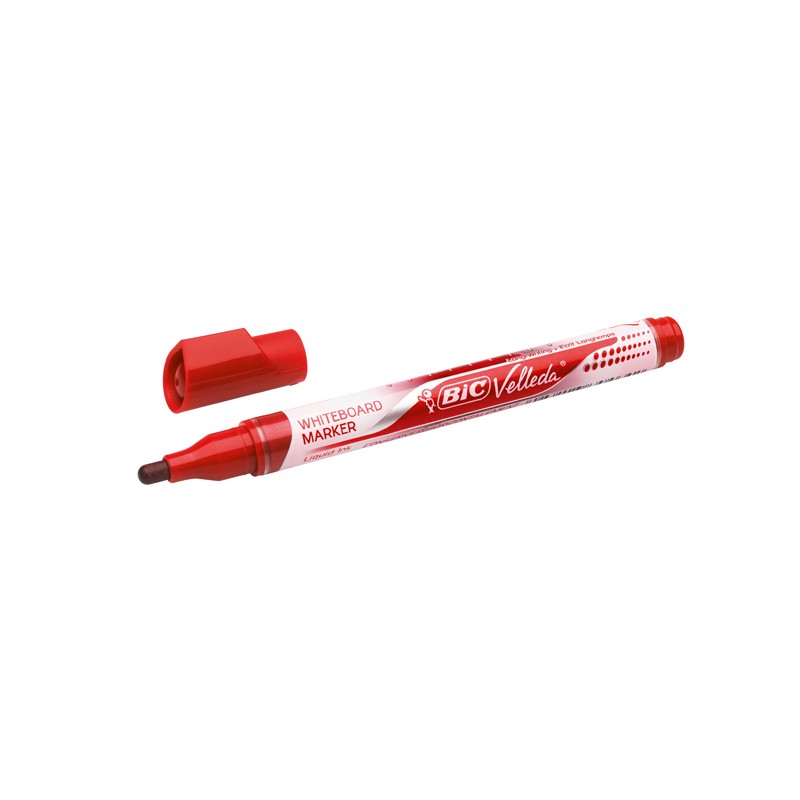 Marcatori P.tonda 1pz Rosso Whiteboard Velleda Liquid Ink Pocket Bic