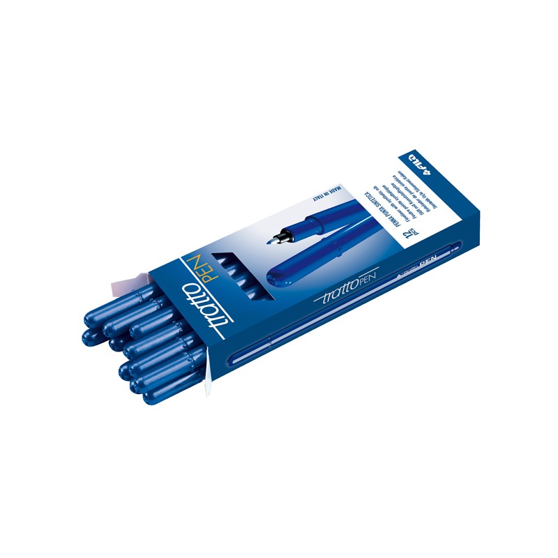 Penna Tratto Pen Fila 12pz Blu