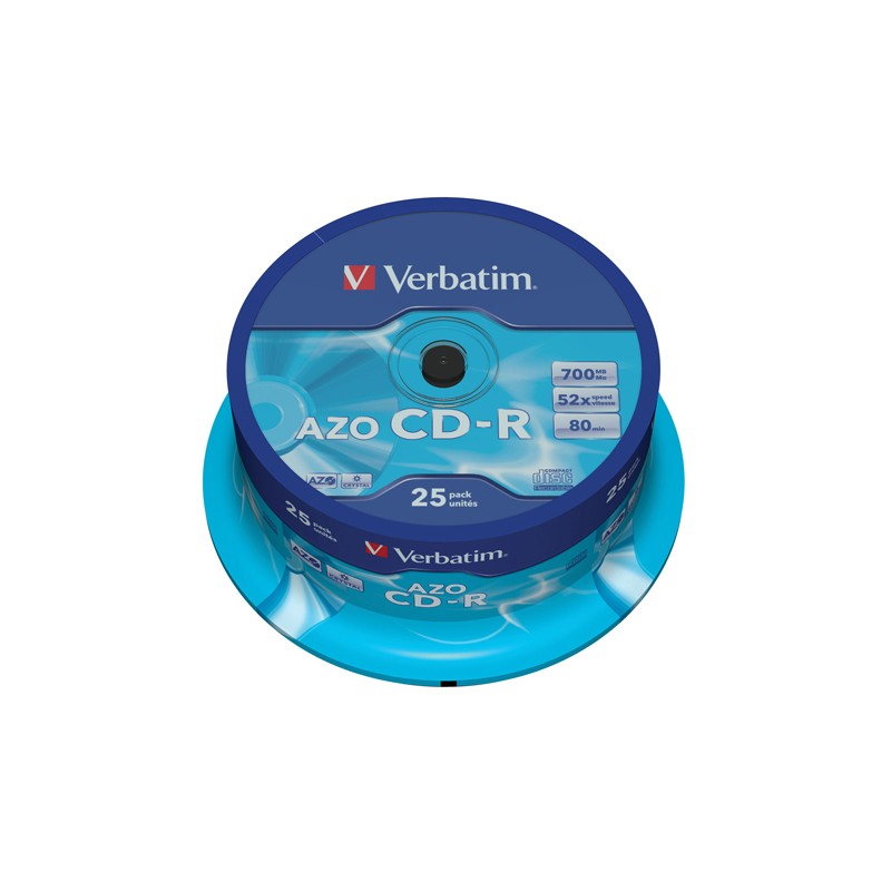 Cd-r Verbatim 52x 700mb 25pz Vercd70048s25k