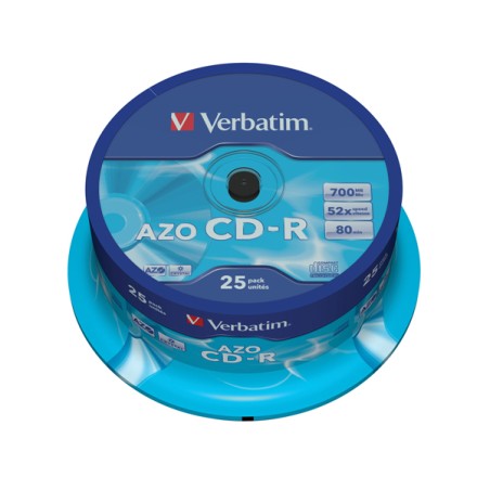 Cd-r Verbatim 52x 700mb 25pz Vercd70048s25k