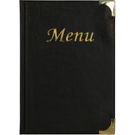 Porta Menu A5-18x25cm Nero In Pvc Basic Con 4+2 Buste Fisse