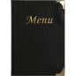 Porta Menu A5-18x25cm Nero In Pvc Basic Con 4+2 Buste Fisse