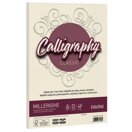 Calligraphy Millerighe 200gr 50fg Avorio 02 A69q324