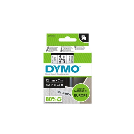 Nastro X Dymo 12mmx7mt Nero/bianco