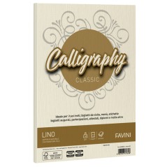 Carta Calligraphy Lino Avorio A4 120gr 50fg A69q514