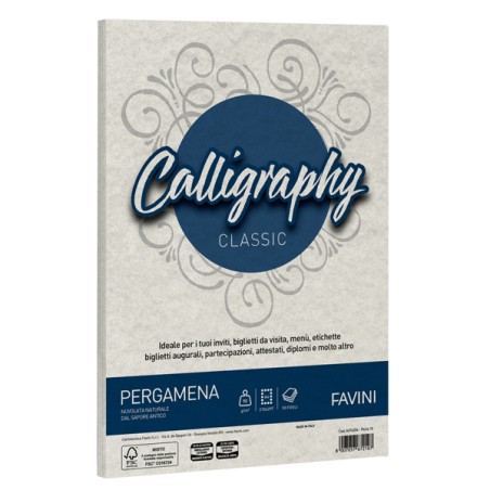 Carta Calligraphy Pergamena 190gr A4 50fg Perla 10 A694084