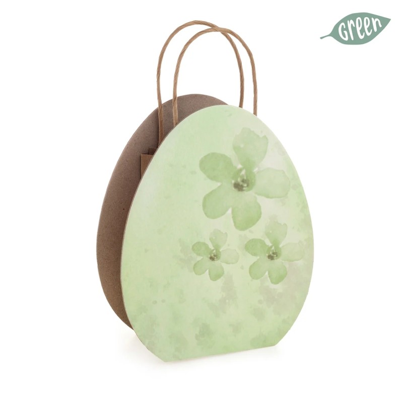 Shopper Uovo Di Pasqua 0971b 18x15 61 Soap Green Verde