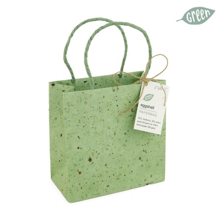 Shopper Vivant Uovo Eggshell 7102b 12x12cm 61a Soap Green Verde