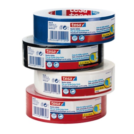 Nastro Adesivo Telato 38mmx25mt Rosso Tesa