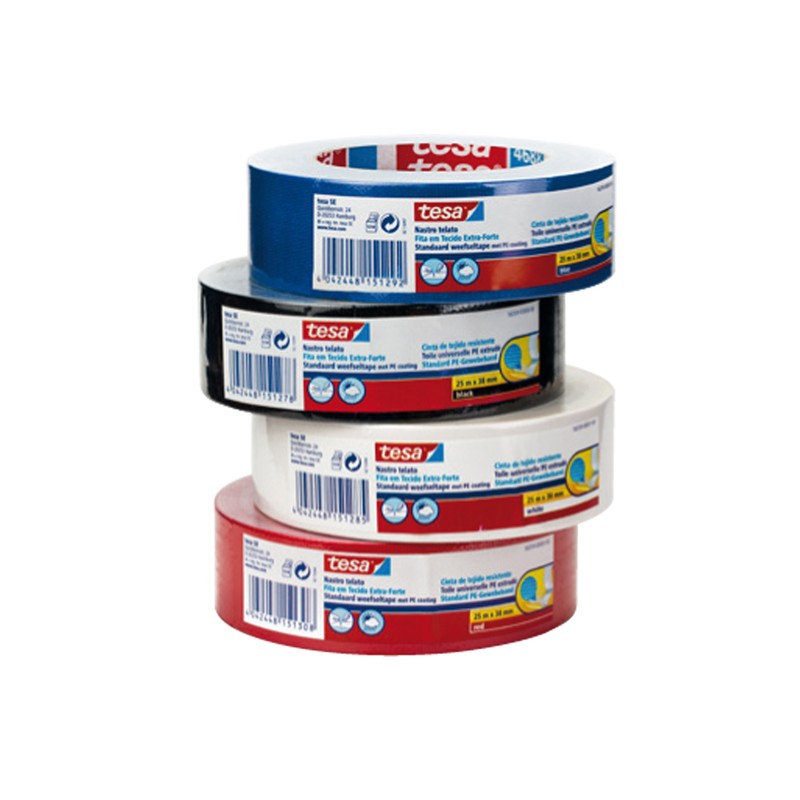 Nastro Adesivo Telato 38Mmx25Mt Nero Tesa